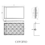 CERANO - Sprchová vanička obdĺžniková Lugo - SMC/minerálny kompozit - čierna matná - 150x90x3 CER-666166
