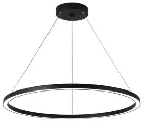 Immax NEO FINO SMART 1 kruh čierna / Závesné svietidlo / 80 cm / 60W / Zigbee 3.0 / TUYA (07158-B80)
