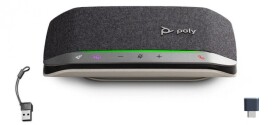Poly Poly Sync 20+M - Smarte Freisprecheinrichtung - Bluetooth - kabelgebunden, kabellos - USB-A, USB-C - Schwarz - Zertifiziert fur Microsoft Teams