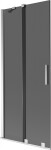 MEXEN/S - Velár dvojkrídlová posuvná vaňová zástena 85 x 150, grafit, chróm 896-085-000-41-01