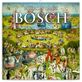 NOTIQUE Poznámkový kalendár Hieronymus BOSCH 2026 - Západný / 30 x 30 cm (PGP-35656-Z)