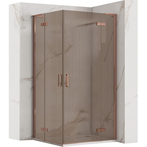 REA/S - Sprchová kabína Hugo Double 100x100 Copper Brush KPL-K6976