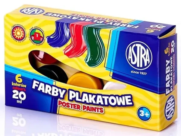 ASTRA Temperové farby 6x20ml / od 3 rokov (301109001)