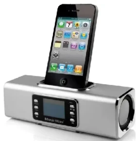 Technaxx MusicMan BTX1 / Prenosný Bluetooth Stereo reproduktor / 600 mAh / Displej / USB / až 12h / Strieborná (3801)