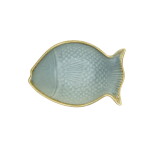 MADAM STOLTZ Kameninová mištička Fish Light Blue