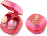 Guess Guess Bluetooth headphones GUTWSJ144ESF TWS + docking station fuchsia/fuschia Iridescent 4G Printed Logo