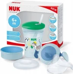 NUK Sada na pitie s nástavcami 230ml / od 6 + / zeleno-modrá (10255032)