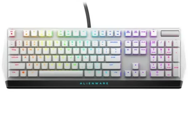 DELL Alienware AW510K biela / Herná mechanická klávesnica / US / Cherry MX Red / RGB podsvietenie / USB / 2 m (545-BBCH)
