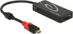 DeLock USB Hub USB 3.2 C (M) - 3x USB 3.2 A (F) amp; čítačka SD kariet čierna (62900)