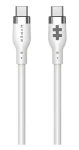 Hyper Silicone biela / Nabíjací kábel / USB-C - USB-C / 60W / 1,5 m (HJ4011WHGL)
