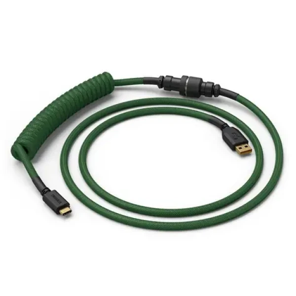 Glorious Coiled Cable zelená / USB-C (M) - USB-A (M) / 1.37 m (GLO-CBL-COIL-FG)