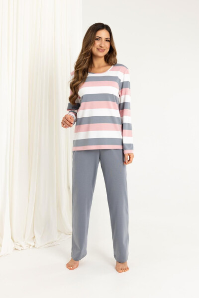 Pyžamo Regina 726 dlhé/r M-XL Z25/26 dámske modrá L