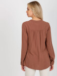 Blúzka D73761M11081A hnedá - FPrice XL