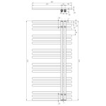 SAPHO - SOPHINA vykurovacie teleso 600x1215 čierná mat IR702