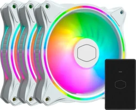 Cooler Master MasterFan MF120 Halo 3 ks + húb / Ventilátor / 120 mm / ARGB / Rifle Bearing / 30 dB / 4-pin PWM (MFL-B2DW-183PA-R1)