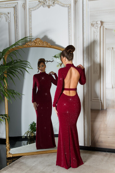 Sexy Red-Carpet KouCla Neck Evening Gown WOW! blackgold S