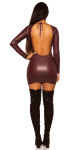 Sexy KouCla Neckholder Wetlook Mini dress BORDEAUX Einheitsgroesse