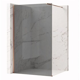 REA/S - Sprchová zástena Flexi Grey / Brush Copper 80 KPL-K99386