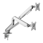 White Shark GMS-3208 NEFERITES II držiak pre 2 monitory do 32" strieborná / štandardy VESA 75x75 100x100 / nosnosť 9kg (NEFERITES-II)