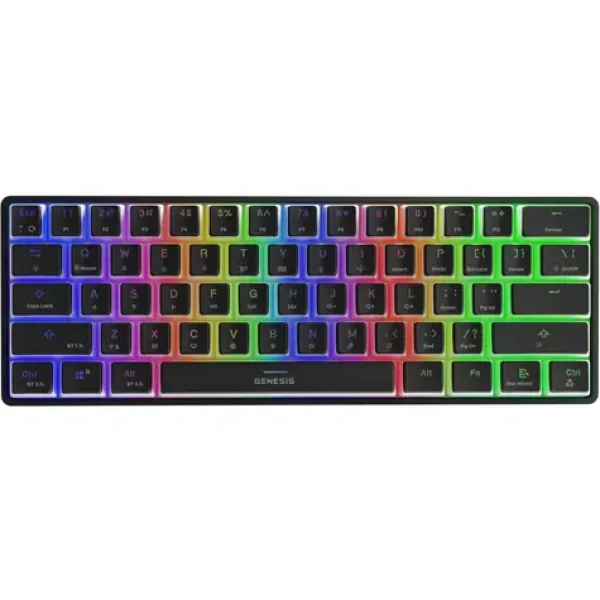 Genesis Thor 660 G2 RGB Gateron Brown US čierna / herná bezdrôtová klávesnica / USB / Bluetooth (NKG-2196)