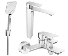 MEXEN/S - Alexset R62 Set umývadlové a vaňové batérie s príslušenstvom, chróm 71213R62-00