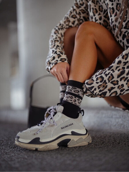 Milena ponožky 0200-127 Dva škvrnité pruhy 37-41 černá 37-41