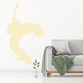 Veselá Stena Samolepka Silueta Rocker Farba: béžová, Veľkosť: 100 x 61 cm