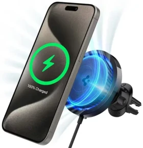 Spigen OneTap Pro 3 Cryomax Air Vent MagSafe držiak do auta s chladením čierna (ACP07082)