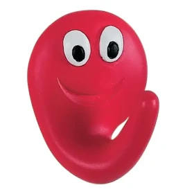 Spirella Smile detský háčik červený / polyresin / samolepiaci / 40 x 50 mm (7610583067616)