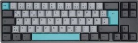 Ducky MIYA Pre Moonlight TKL MX-Silent-Red sivá / Herná klávesnica / podsvietená / mechanická / drôtová (USB) / DE (MY69CP2W/LLPn2B1)