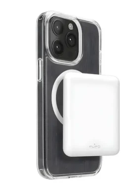 Puro Power Mag biela / Powerbanka / 5000 mAh / MagSafe / 10 W / USB-C
