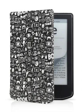 Connect IT Doodle Puzdro pre PocketBook 629/634/619 čierna / otočný kryt 360° (CEB-1077-DD)