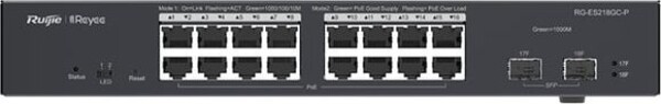 RUIJIE NET SWITCH 18PORT 1000M 2SFP/POE+ RG-ES218GC-P RUIJIE