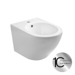 Laveo - Desna - závesný bidet s otvorom pre batériu a skrytým upevnením VBD_600C
