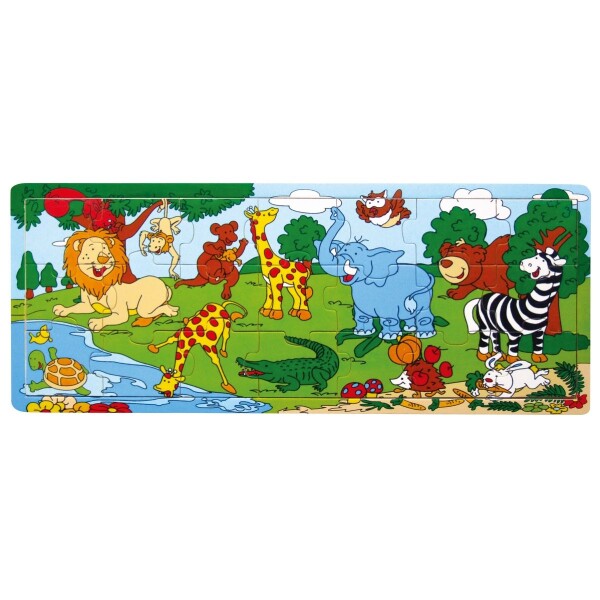 HM Studio Puzzle doskové Zoo 21 dielikov