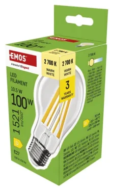 GP MET LED žiarovka A60 E27 10,5W teplá biela / LED žiarovka / 1521 lm / 2700K / náhrada 100W (1525743206)