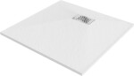 MEXEN/S - Hugo sprchová vanička SMC 80 x 80, biela, krytka nerez 42108080-X