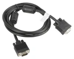 Lanberg VGA kábel prepojovací 1,8 m čierna / Kábel VGA / Feritové jadro (CA-VGAC-10CC-0018-B)