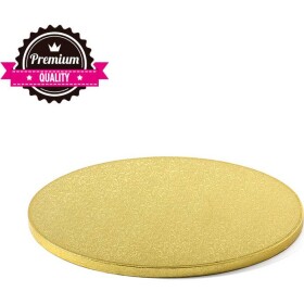 Zlatá podložka pod dort 30 cm, tloušťka 1,2 cm - Decora - Decora