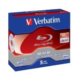 Verbatim Blue-Ray BD-RE / 50 GB / 2x / DualLayer / 5ks jewel case (43760)