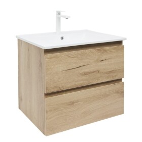 Kúpeľňová skrinka 2 zásuvková s umývadlom SAT B-Way 59x50x45 cm dub mat BWAY260OAKU4B2 BWAY260OAKU4B2