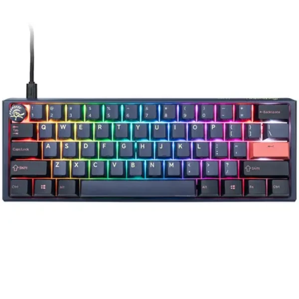 Ducky One 3 Mini Cherry MX-Blue modrá / herná klávesnica / podsvietená / mechanická / drôtová USB-C / US (DKON2161ST-CUSPDCOVVVC2)