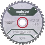 Metabo PRECISION CUT WOOD CLASSIC 628656000 pílový kotúč 254 x 30 x 1.8 mm Počet zubov (na palec): 48 1 ks; 628656000