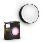 Philips Hue Daylo LED RGB 1x15W čierna / vonkajšie nástenné svietidlo / 1200lm / 2000-6500K / RGB / IP44 (17465/30/P7)