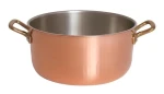 Pinti Inox COPPER 20 cm / Hrniec / Meď / Objem 3,7 l / Mosadzné rukoväte / Nevhodné pre indukciu (36400520)