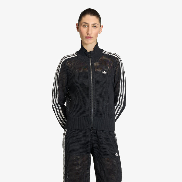 Mikina adidas Knitted Crochet Firebird Track Top Black S