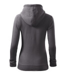 Trendy mikina na zips Dámska oceľovo šedá 2XL