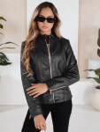 Dámska kožená bunda TY5202 black - FashionStreet XL