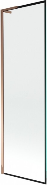 MEXEN/S - Next L vaňová zástena FIX 60 x 150, čierna vzor, ružové zlato 895-060-000-03-70-60