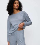 Dámske pyžamo Endless Comfort PK 01 LSL - TRIUMPH světlá kombinace modré (M007) 0038